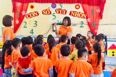 Hoạt động: PTNT Toán: ĐỀ tài : Đếm đến 3. nhận biết chữ số 3 – Lớp 4 tuổi B