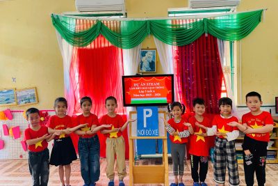 Dự án Làm biển báo giao thông lớp 5 tuổi A2 – Trường MN Minh Tân