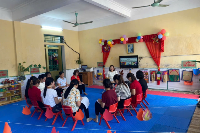 Trường Trường mầm non Minh Tân xã Minh Tân tỉnh Ninh Bình hưởng ứng ngày phòng cháy chữa cháy 04 tháng 10