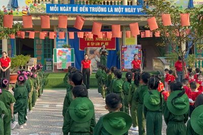 Một số hình ảnh Bé tập làm chú bộ đội năm học 2025-2026