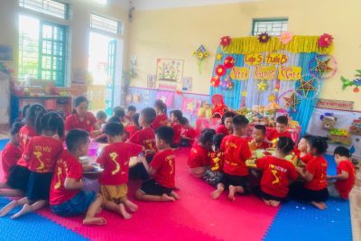 Ảnh dự án: Làm đèn lồng Trung Thu lớp 5 tuổi B